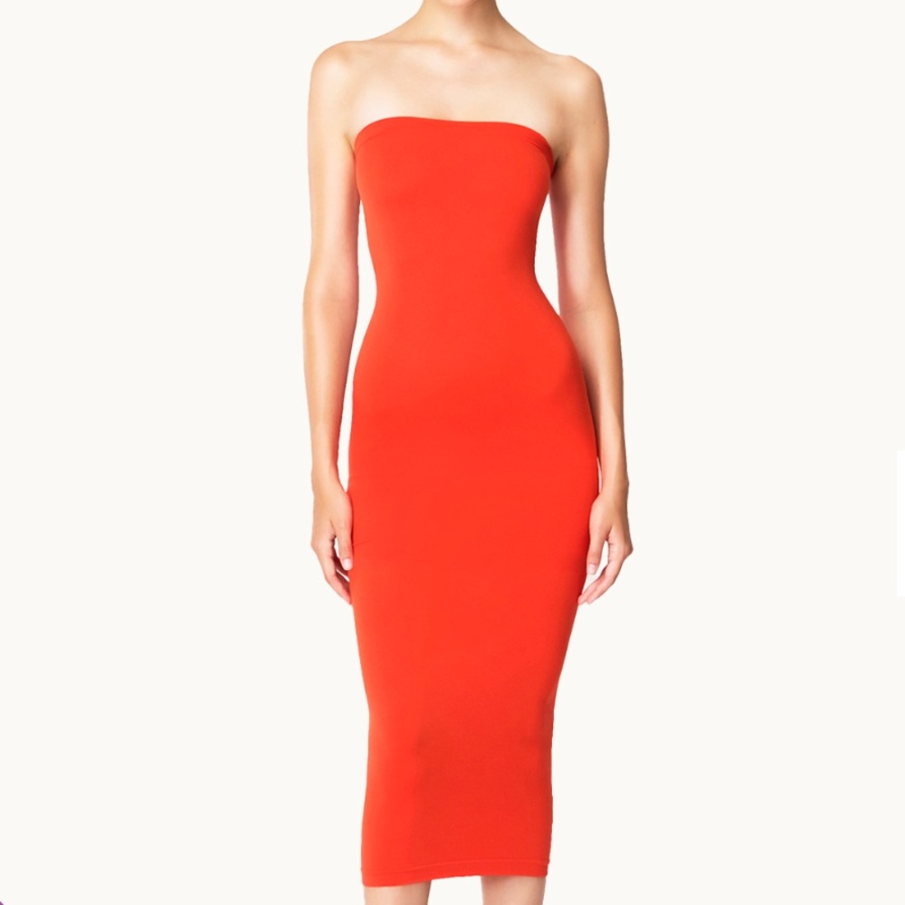 Wolford Fatal Dress in Shocking Pink